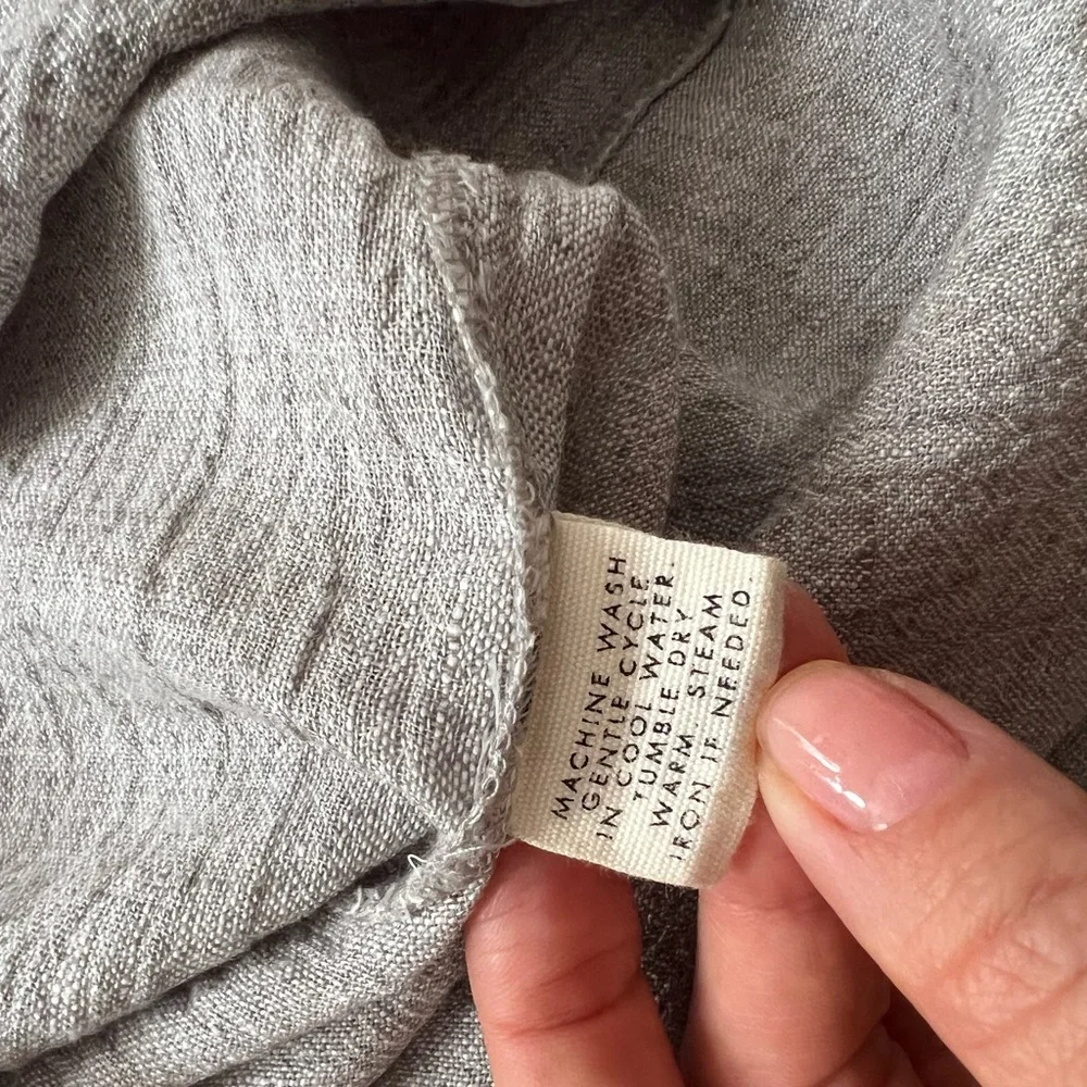 Elizabeth Suzann Lara Linen Grey Long Dress sz. XS - Picture 11 of 11